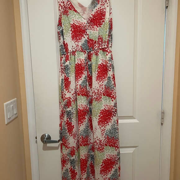 Lucky Brand Dresses & Skirts - Lucky Brand Women’s Maxi Dress. Red Green Blue Floral Pattern Viscose Mix,size M